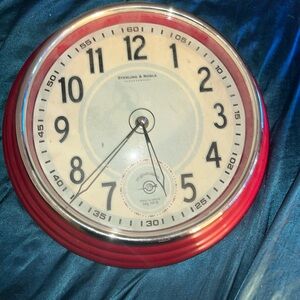 Classic Red Wall Clock